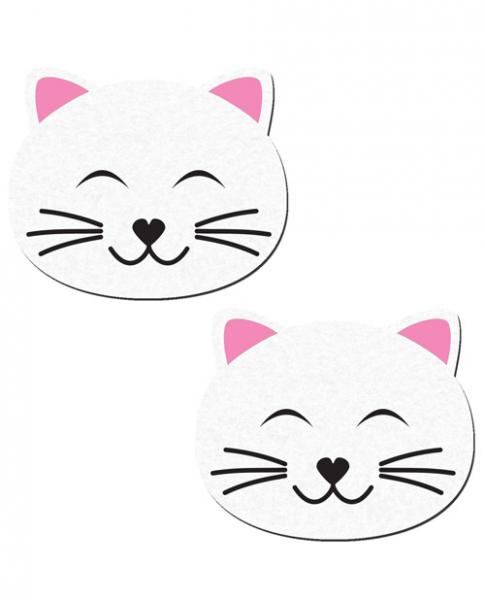 Kitty Cat White Cat Pasties O/S