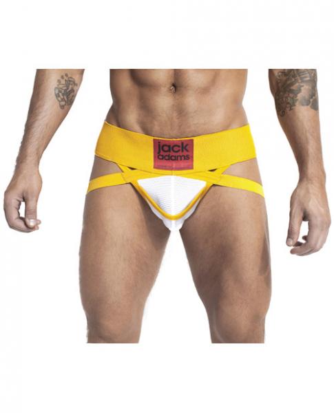 Jack Adams Rugby Jockstrap 3.0 Yellow/White Lg