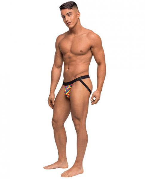 Pride Fest Contoured Pouch Jock Strap Rainbow L/XL