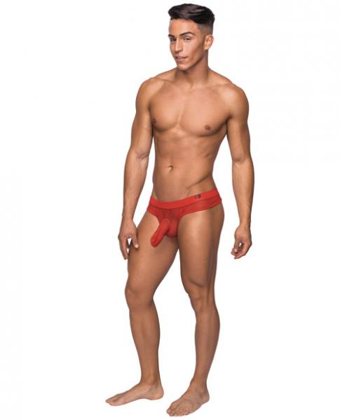 Hoser Stretch Mesh Thong Red L/XL