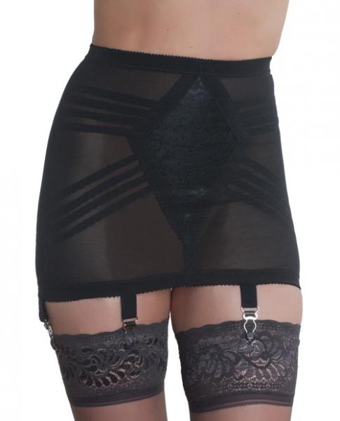 Open Bottom Zippered Girdle Black 2X