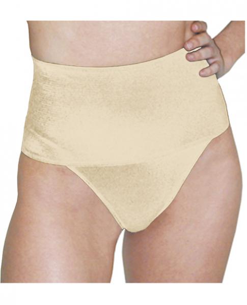 Rago Shapewear Wide Band Thong Shaper Beige Md