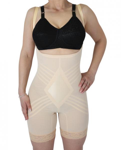 Rago Shapewear Wear Your Own Bra Body Shaper Beige Md