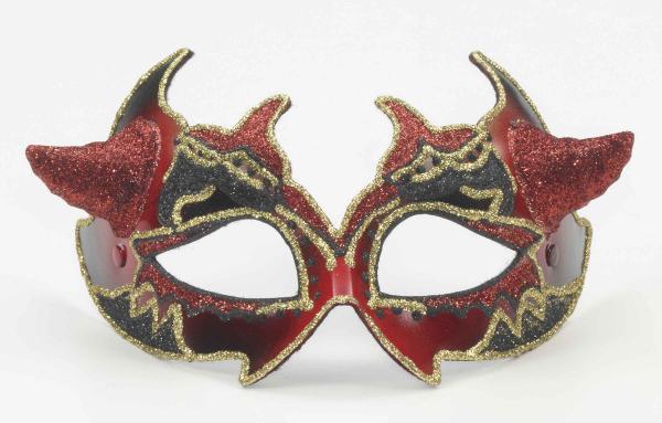 Venetian Mask Red Devil Horns