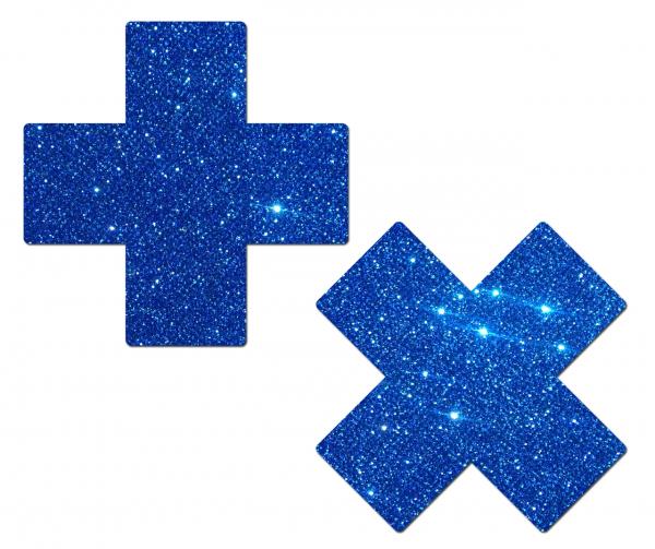 Tease Plus X Glitter Sapphire Cross Pasties