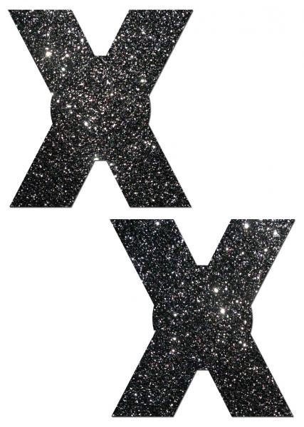 X Black Glitter X Pasties