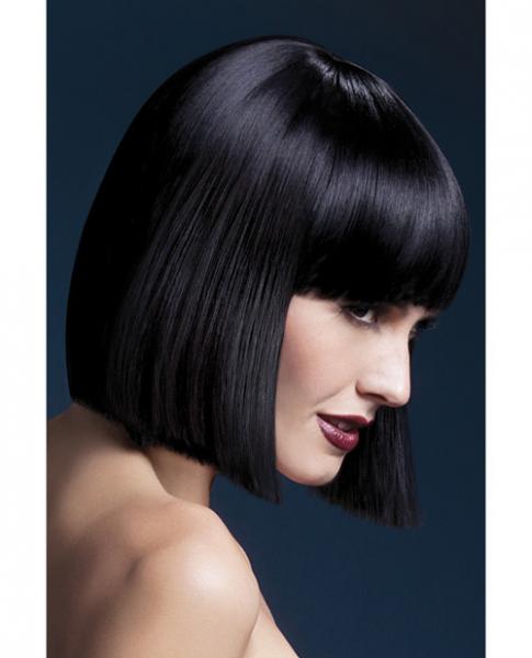 Smiffy Fever Wig Lola Black Blunt Cut Bob 12 inches Long